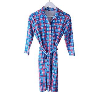 Sold
J.McLaughlin Calla Womens‎ S Shirt Dress Blue Red White Plaid Belted